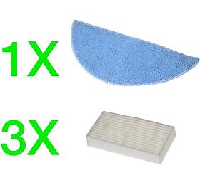 EVOLVEO RoboTrex H5, H6, psluenstv (3 ks HEPA filtr + 1 ks XXL mop z mikrovlkna) (RTX-ACP)