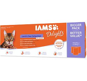 Kapsiky pro koky IAMS Land &amp; Sea Collection v omce multipack, 4080g