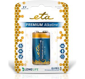 Baterie alkalick ETA PREMIUM ALKALINE 9V, 6LR61, blistr 1ks