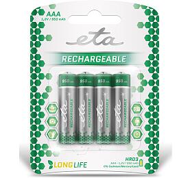 Baterie nabjec ETA AAA, HR03, 950mAh, Ni-MH, blistr 4ks