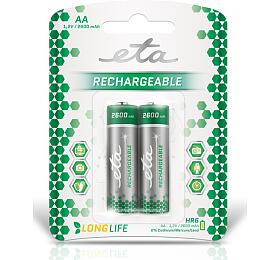 Baterie nabjec ETA AA, HR06, 2600mAh, Ni-MH, blistr 2ks