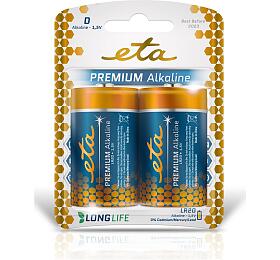 Baterie alkalick ETA PREMIUM ALKALINE D, LR20, blistr 2ks