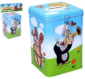 Teddies Pokladnika Krtek kvdr se zmkem plech 11x15cm v sku