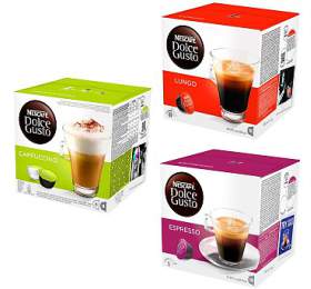 SET Nescaf Dolce Gusto Cappuccino, 16ks + Lungo, 16ks + Espresso, 16ks