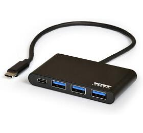 PORT CONNECT USB-C HUB, 3x USB 3.0 + 1x USB-C 3.0, ern (900122)