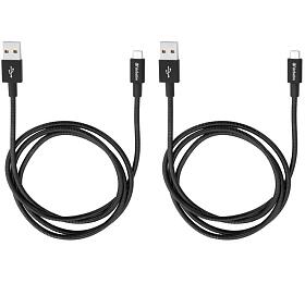 Verbatim Micro USB kabel 100cm + 100cm, SYNC + CHARGE černý (48874)