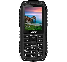 iGET Defender D10 Black - odoln telefon IP68, DualSIM, 2500 mAh, BT, powerbanka, svtilna, FM, MP3 (84000426)