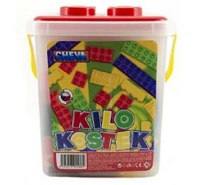Stavebnice Cheva kilo kostek v kbelku 20x22x20cm
