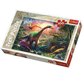 TREFL Puzzle Dinosaui 100 dlk 41x27,5cm v krabici 29x20x4cm