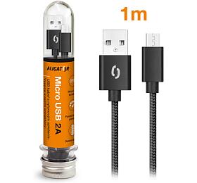Datový kabel Aligator microUSB, černý DAKT001