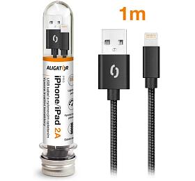 Datový kabel Aligator lightning DAKT002, černý