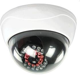 NEDIS atrapa bezpenostn kamery s infraervenou LED/ dome/ IP44/ venkovn i vnitn/ bl (DUMCD20WT)