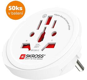 SKROSS cestovn adaptr Europe pro cizince v R, 50-pack, typ E/F