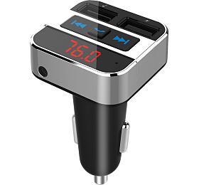 Solight FM transmitter s bluetooth pipojenm do auta, 2x USB + handsfree