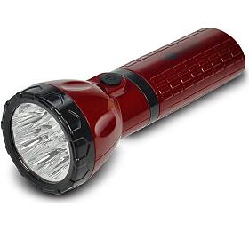 Solight nabíjecí LED svítilna, plug-in, Pb&amp;nbsp;800mAh, 9x&amp;nbsp;LED, červenočerná