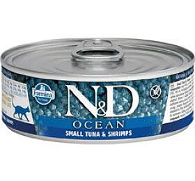 N&amp;D CAT OCEAN Adult Tuna &amp; Shrimps 80g