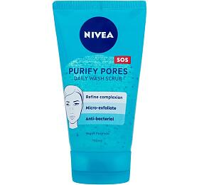 Peeling Nivea Purify Pores Daily Wash Scrub, 150 ml