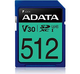 A-Data ADATA SDXC karta 512GB Premier Pro UHS-I U3 Class 10 (R:95/W:60 MB/s) (ASDX512GUI3V30S-R)