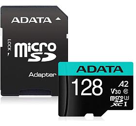 ADATA V30S/micro SDXC/128GB/UHS-I U3 / Class 10/+ Adaptr (AUSDX128GUI3V30SA2-RA1)