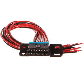 Zásuvka OBD2 s&amp;nbsp;16 piny ukončená 9&amp;nbsp;cm propojovacími kabely SIXTOL
