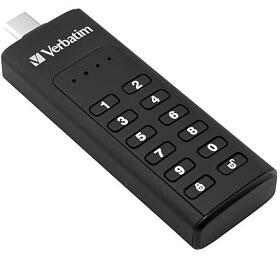 VERBATIM USB C 3.1 Drive 64 GB - Keypad Secure (R:160/W:140 MB/s) GDPR (49431)