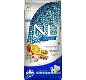 Granule pro psy N&amp;D OCEAN Low Grain Adult Medium/Large Codfish&amp;Orange, 12kg