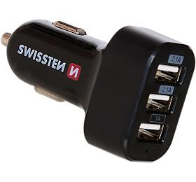 SWISSTEN CL ADAPTR 3x USB 5,2A POWER