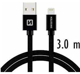 DATOV KABEL SWISSTEN TEXTILE USB / LIGHTNING 3,0 M ERN