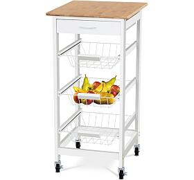 Regál, mdf, bílá, DR-043 Autronic