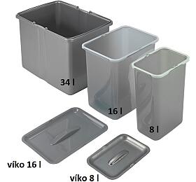 Sinks samostatný koš 16 l