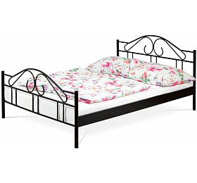 Postel dvoulkov, 140x200 cm, kovov, ern matn lak Autronic (BED-1909 BK)