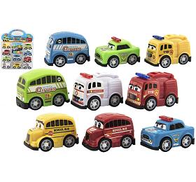 Teddies Sada auto mini 5cm plast 10ks v blistru