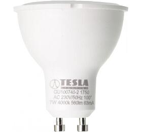 TESLA LED žárovka/ GU10/ 7W/ 230V/ 560lm/ 4000K/ denní bílá (GU100740-2)