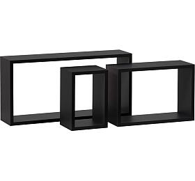 Polička, mdf, černá, P-009 BK Autronic