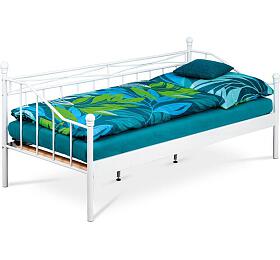 Jednolkov postel 208x98cm, kov, bl, BED-1905 WT Autronic