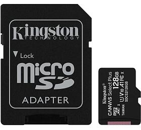 Paměťová karta Kingston Canvas Select Plus MicroSDXC 128GB + adaptér (SDCS2/128GB)