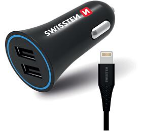 SWISSTEN CL ADAPTÉR 2,4A POWER 2x USB + KABEL LIGHTNING