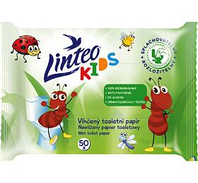 Linteo vlhen toaletn papr Kids, 50 ks