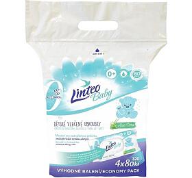 Dtsk vlhen ubrousky Linteo BABY Aloe Vera 4x80 ks