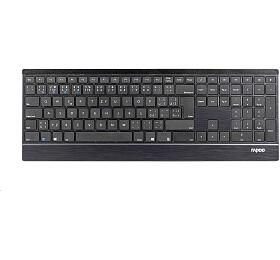 RAPOO klávesnice E9500M Multi-mode Wireless Ultra-slim Keyboard Black