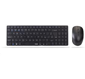 RAPOO set klvesnice+my 9300M, Wireless Multi-Mode Slim Mouse and Ultra-Slim Keyboard, ern