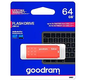 Flash disk GOODRAM USB 3.0 64GB bílo-oranžový