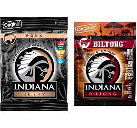 SET INDIANA Jerky: vepov, Biltong hovz, 25g