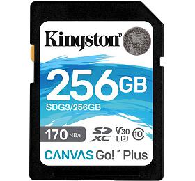 KINGSTON 256GB SDXC Canvas Go! Plus 170R/90W CL10 U3 V30 (SDG3/256GB)