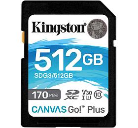 Kingston Canvas Go Plus / SDXC / 512GB / UHS-I U3 / Class 10 (SDG3/512GB)