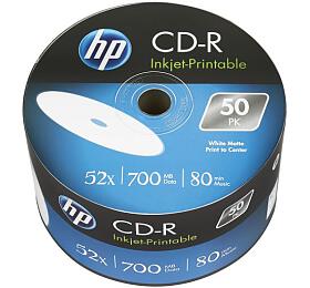 CD-R HP 700MB (80min) 52x Inkjet Printable 50-spindl Bulk (69301)