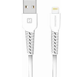 DATOVÝ KABEL SWISSTEN USB / LIGHTNING 1,0 M BÍLÝ