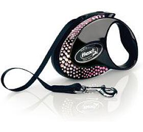 Vodítko FLEXI GLAM Composition S pás 3m/12kg černá
