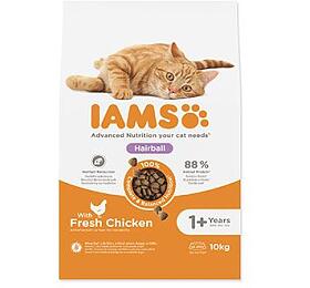 Iams Cat Adult Hairball Chicken 10kg