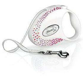 Vodítko FLEXI GLAM Composition S pás 3m/12kg bílá